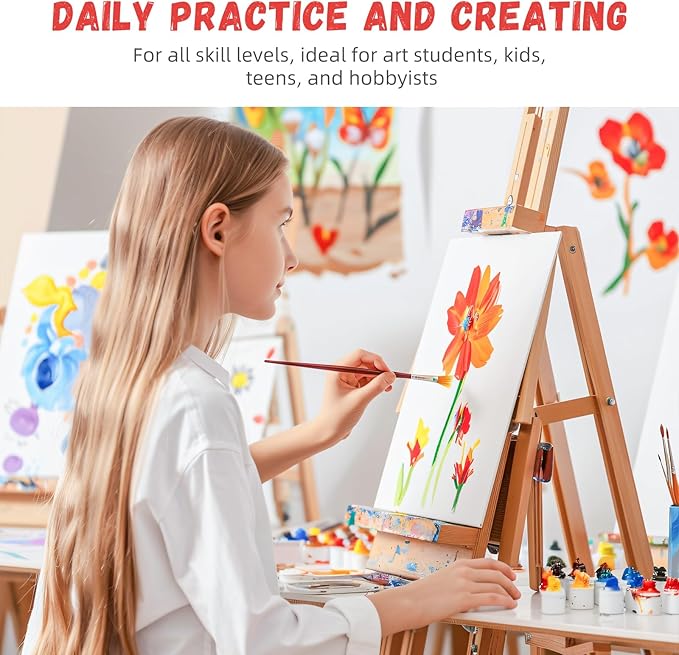 Simetufy 5x7 inch 120 Pack Small Painting Canvas Boards- Gesso Primed Acid-Free 100% Cotton Canvas Panels for Acrylics Oil Watercolor Tempera Paints