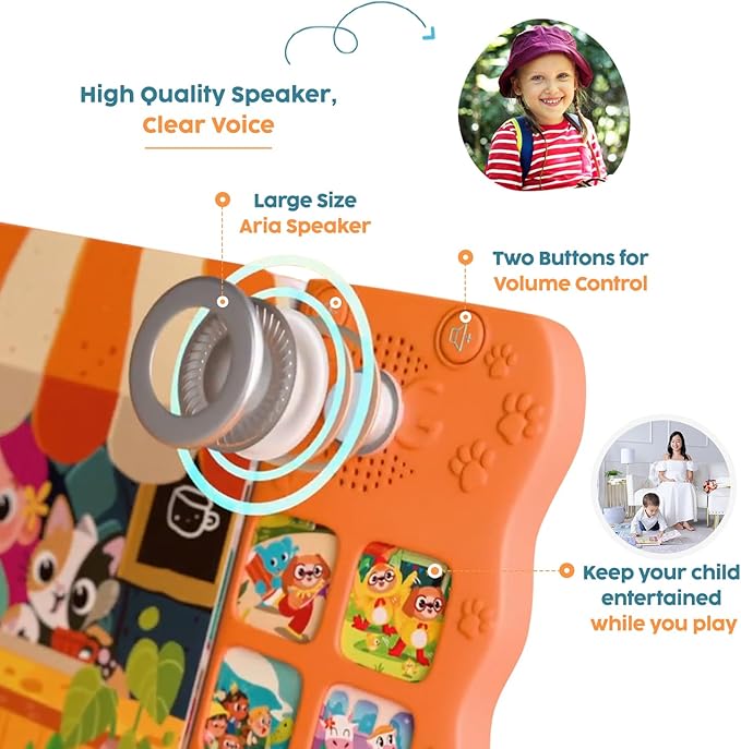 GO GO Spanish Musical Book Vol 3: 8 English and Spanish Books for Kids, Bilingual Toys for Toddlers 1-3, Learning Toys for Toddlers 1-3, Libro Interactivo para Niños