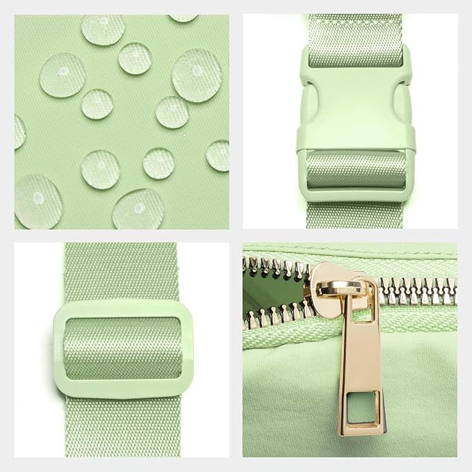 Gitus Gifts for 8 9 10 11 12 Year Old Girls Belt Bag Fanny Pack Crossbody Bags with Initial Letter Patch Cute Stuff Birthday Gifts for Teen Girls Women Personalized Trend Stuff (Light Green-O)