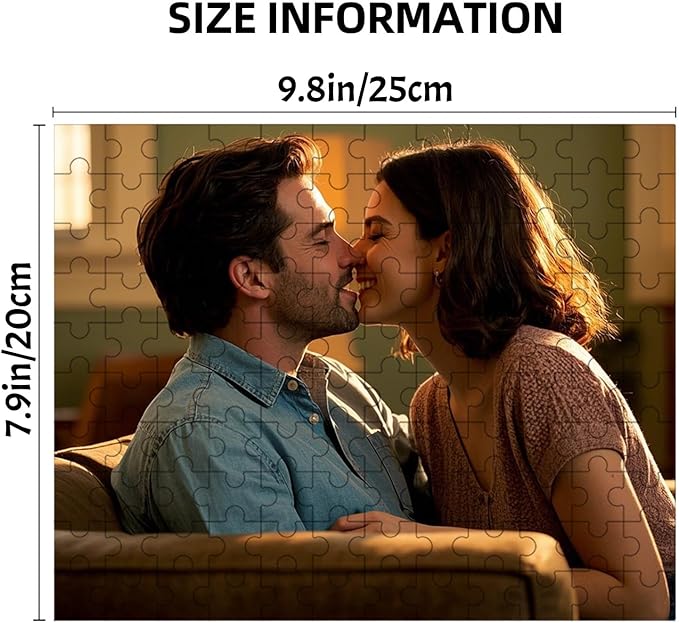 Custom Wooden Jigsaw Puzzles - 120/200/300/500/1000/1500 Piece Photo Gift Sets for Adults & Kids - Pet, Wedding, Family Memory Keepsake