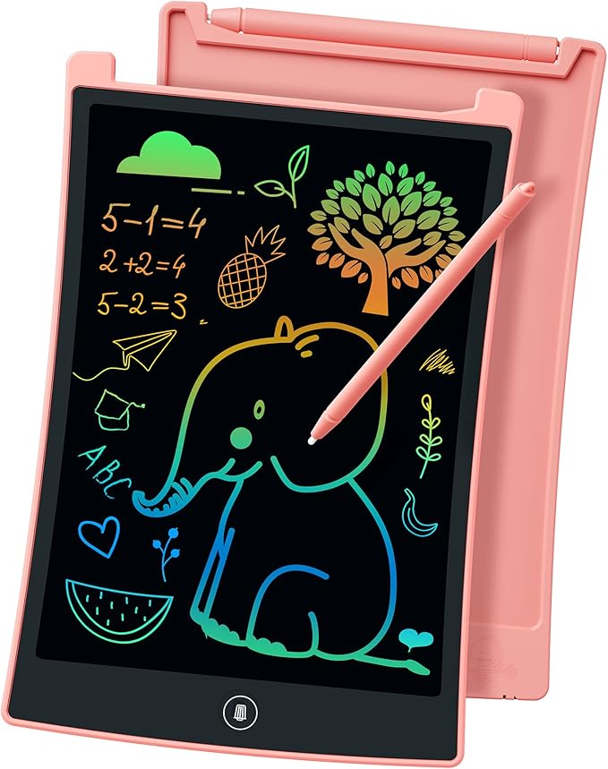 KOKODI Toys for 3 4 5 6 Years Old Girls, 10 Inch Reusable Colorful LCD Writing Tablet Doodle Board Drawing Pad for Kids, Learning Educational Birthday Stocking Stuffer Christmas Gifts