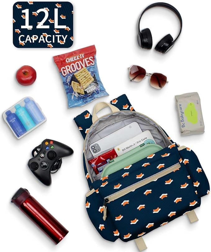 Corduroy Toddler Backpack for Boys 2-5: Preschool Backpack for Girls - Cute Kids Backpack 13.5" H Fit Folder