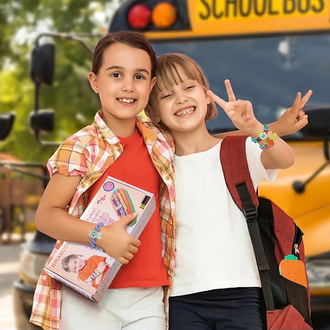 BIRANCO. DIY String Crafts Toy for Kids Ages 6-12, Friendship Bracelet Making Kit for Girls 7 8 9 10 11 Years Old, Great Birthday Gift Idea for Teen Girl-Carrot Style