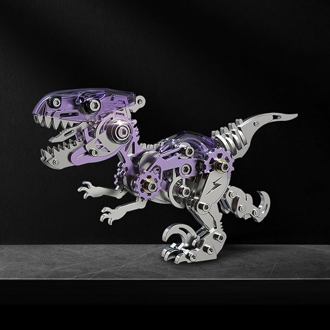 FILASLFT 3D Metal Puzzles,Mechanical Dinosaur 3D Metal Puzzle for Adults,Velociraptor Series DIY 3D Metal Model Kits,Home Decoration Art Handicrafts Gifts Toys