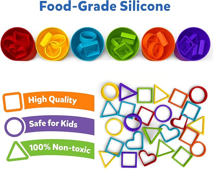 Skillmatics Silicone Rainbow Sorting Game - Learning & Educational Toy, Sorting, Counting & Sequencing Skills, Gift for Toddlers & Preschoolers Ages 3, 4, 5, 6