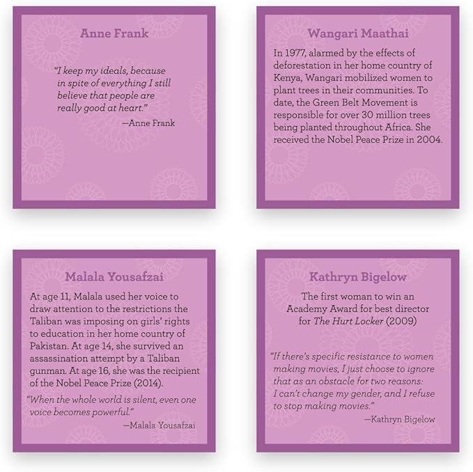 TableTopics Inspiring Women Question Card Game - 135 Conversation Starter Cards with Inspirational Quotes and Prompts for Discussions About Female Role Models, Perfect for Girls’ Nights