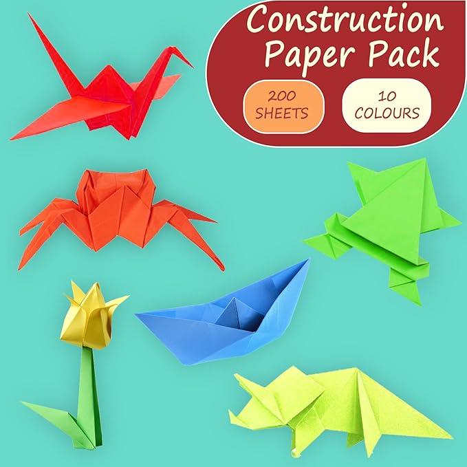 SANNIX 200 Sheets 10 Colors Colored Paper A4 Printer Paper Copy Paper Stationery Paper Multipurpose Colored Printing Paper Origami Paper for DIY Kids Art Craft 8.3" X 11.7"