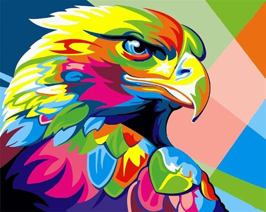 Paint by Numbers for Kids & Adults Beginner, Paint by Number Kits on Canvas, Acrylic Painting Kits for Art Crafts, Colorful Eagle 16x20inch Frameless