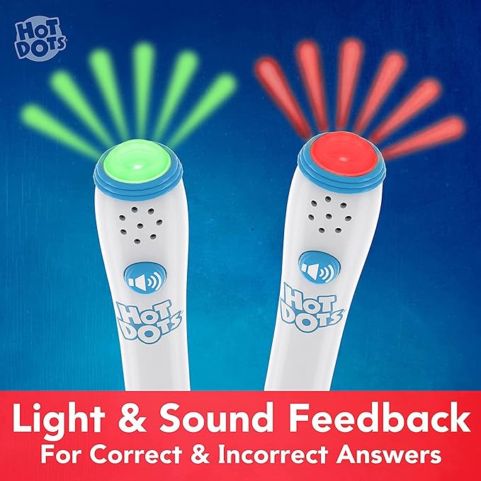 Educational Insights Hot Dots Light-Up Interactive Pen, Single Pen, Interactive Learning, Compatible With Any Hot Dots Set (Workbooks Not Included)