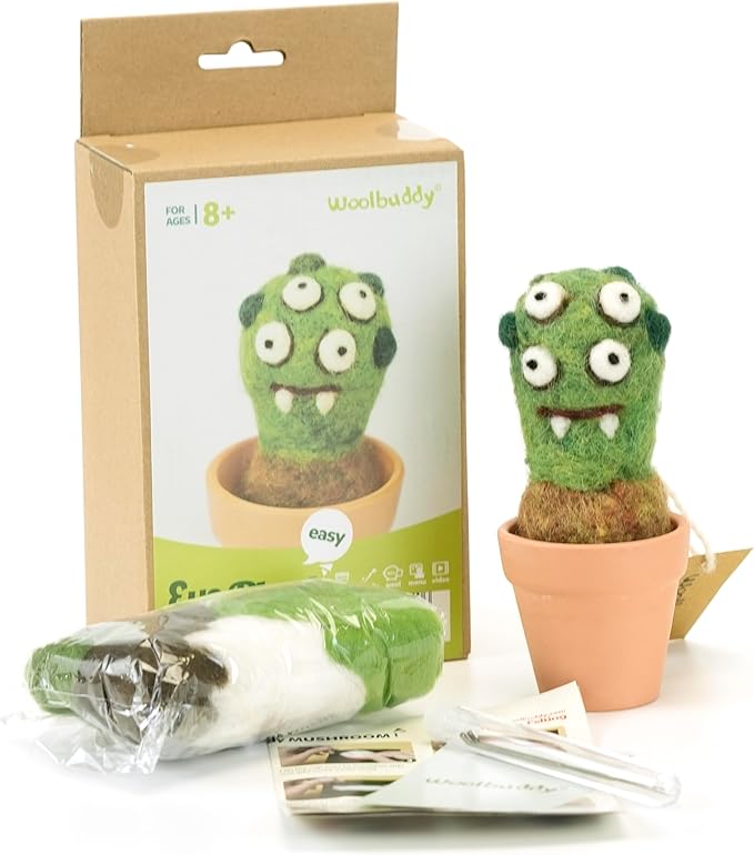 Woolbuddy Needle Felting Kit, Eye Plant Monster Craft for Beginner Adults, Includes Supplies and Instructions, Creative Design for Unique DIY Projects