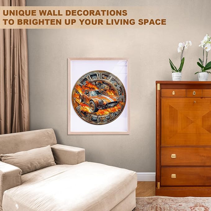 Wooden Puzzles for Adults, Wooden Jigsaw Puzzles for Adults Kids, Blazing Speed Unique Shaped Wood Puzzles Adult, Creative Gifts for Friends Family Game, Home Decor(11.4 * 11.4in 200pcs)