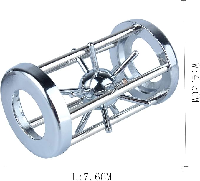 Brain Teaser Puzzle for Adults Puzzles Metal Hole Lock Adult Educational Toy Jigsaw IQ Puzzle (Green)