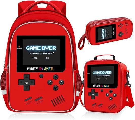 School Backpack For Boys - Gamer Boys Backpack For Kids Children Teens Elementary Middle School - Ages 6-18，17″