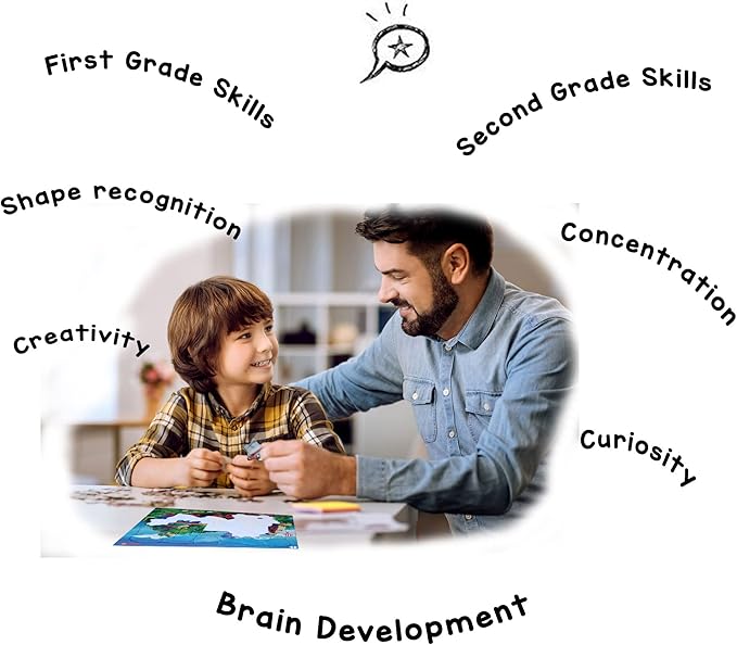 Just Smarty Train Puzzle for Boys and Girls | 31 Pieces | Unique Shapes Design | Toddler Best Gift | Train Toys for Boys 4-7 | Large Pieces Puzzle