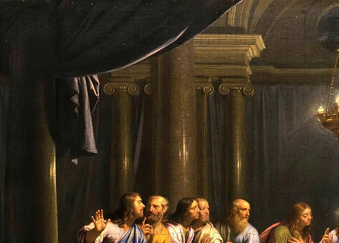 1000 Piece - Museum Jigsaw Puzzle: The Last Supper Puzzle for Adults ca. 1678 by Jean-Baptiste de Champaigne Religious Art Jesus | Christian Puzzle - Bible Puzzles for Adults