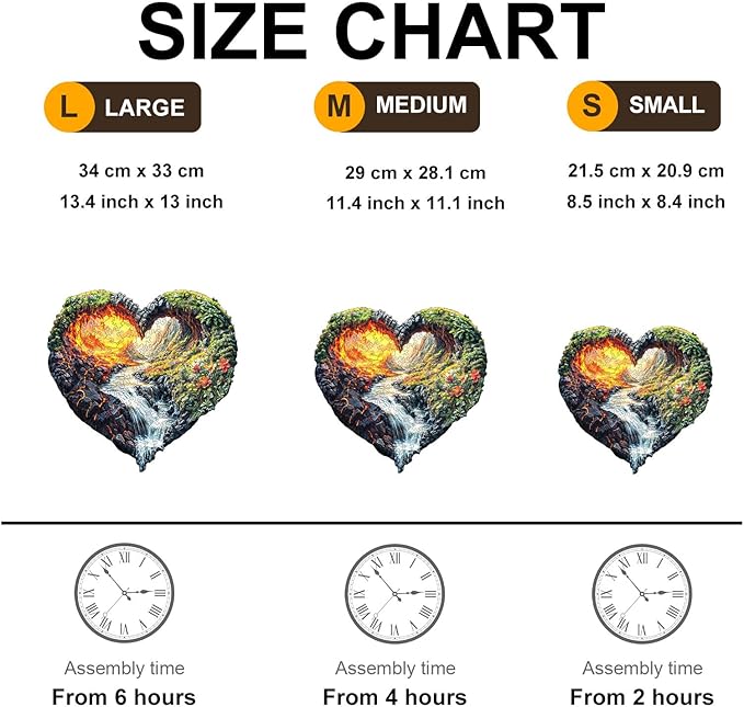 KAAYEE Wooden Puzzles for Adults, 3D Visual Effect Eternal Flow Wooden Jigsaw Puzzle Unique Shape Wood Puzzle Adult, 3D Effect Flat Puzzle Birthday Family Game (M-11.4 * 11.1in-180pcs)