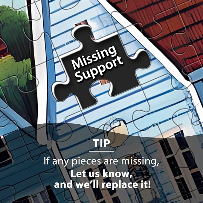 500 Pieces Puzzle for Adults, Town Horse House Puzzle, Recycled Cardboard Jigsaw Puzzles 500 Pieces for Adult, Challenging Puzzles Game Home Decor Birthday Party Gift Toy for Kids Seniors 20.5*15 in