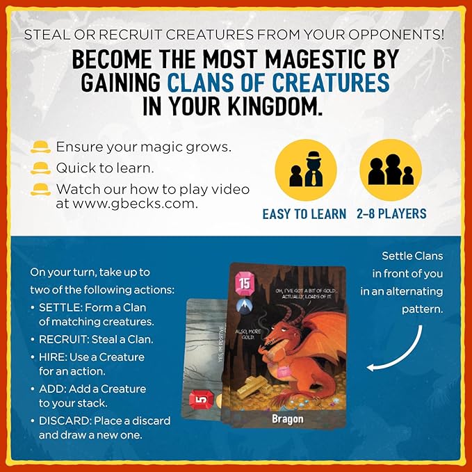 Cover Your Kingdom | Cover Your Assets New & Very Obnoxious Brother | A Magically Malicious Party Game for 2-8 Players 9+