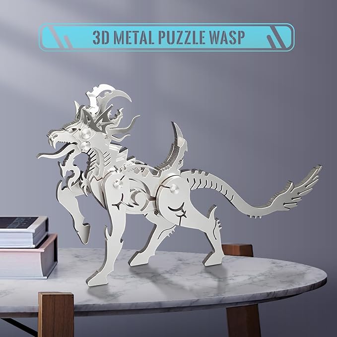 FILASLFT 3D Metal Puzzles,3D Metal Puzzle for Adults,Mechanical Model Kit Baize,Steel 3D Puzzles Stainless Steel Ornaments for Adults Home Decor Art Craft Gifts Toys.