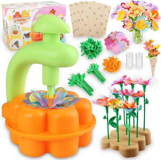 YUOIOYU Fabric Flower Bouquets Toys, DIY Crafts Kits for Kids, Build Your Flower Bouquet, Arts and Crafts for 4 5 6 7 8+ Year Old Girls, Preschool Educational Toys Creative Birthday Gifts