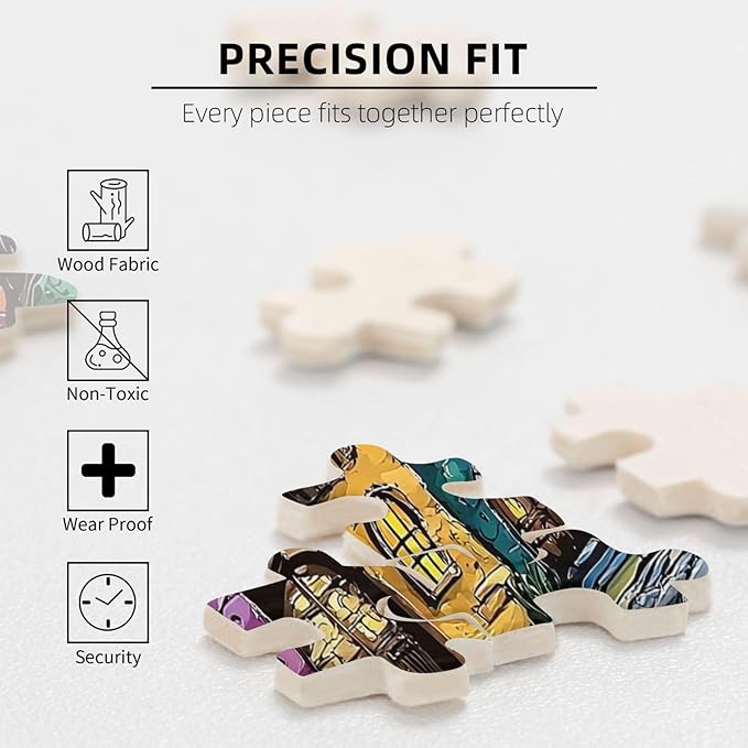 Fairytale House Puzzle 1000 Pieces，Colorful Houses Puzzles for Adults 1000 Pieces, Fairy Tale Town Puzzles，Charm Town Whimsical Jigsaw Puzzle,Magic Puzzle Art，Challenging for Night Game