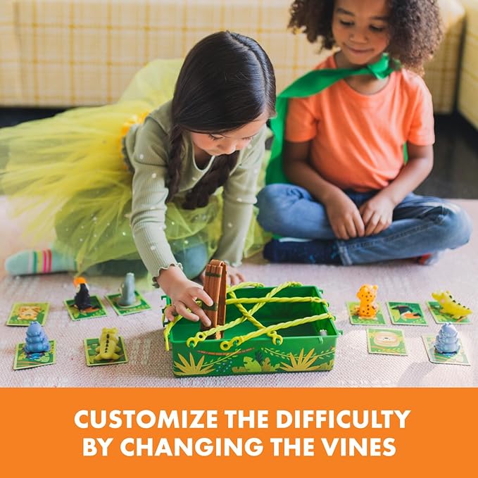 Educational Insights Jungle Rescue - Cute Preschool Board Games for Kids, Toddler Fine Motor Skills, Animal Matching Games for Toddlers 3-5, 2-Players, Boys and Girls Ages 3+