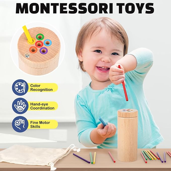 Vanplay Montessori Toddler Toys for 2 3 Year Old, Color Matching Toys for Toddlers 3, Fine Motor