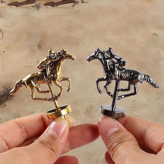 HOROW Horse Racing Board Game Solid Wood Horse Race Card and Dice Board Game Luxury Edition Set with 11 Metal Horses,100 Poker Chips,2 Dices and 2 Boxes of Cards