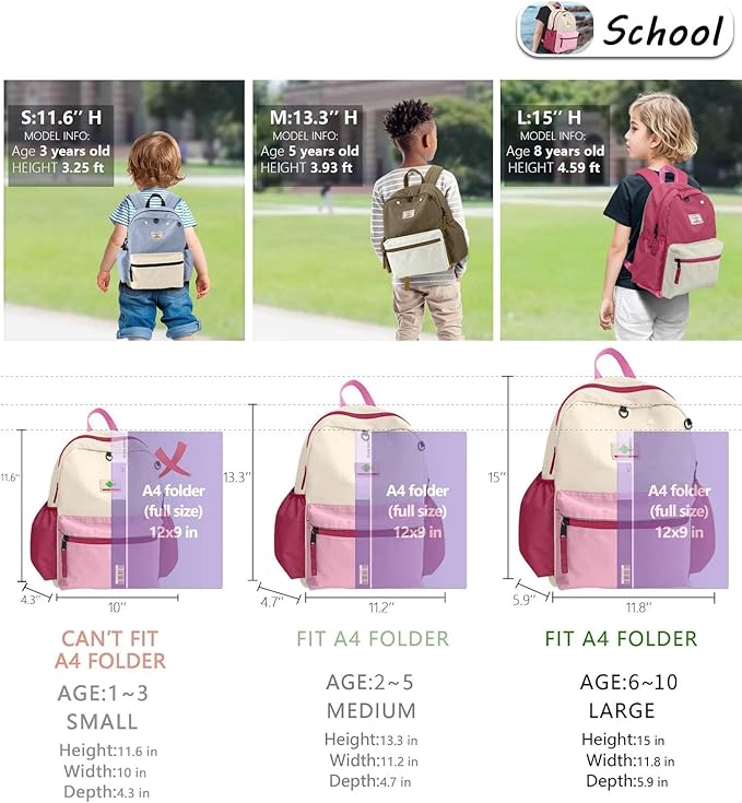 Kids Backpack for Girls: Girls Backpack 6-10 - Kindergarten Elementary School Bookbag for Girl