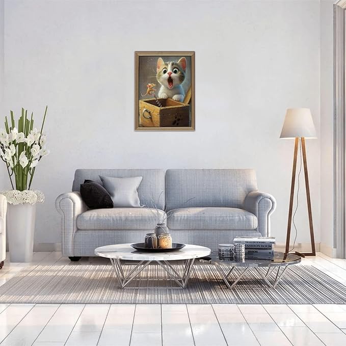 Cat Jigsaw Puzzles 500 Pieces for Adults，Mouse Puzzles 500 Pieces，Funny Animal Fantasy Puzzle，Cat Puzzles for Indoor and Challenge Puzzle Gift for Game Nights