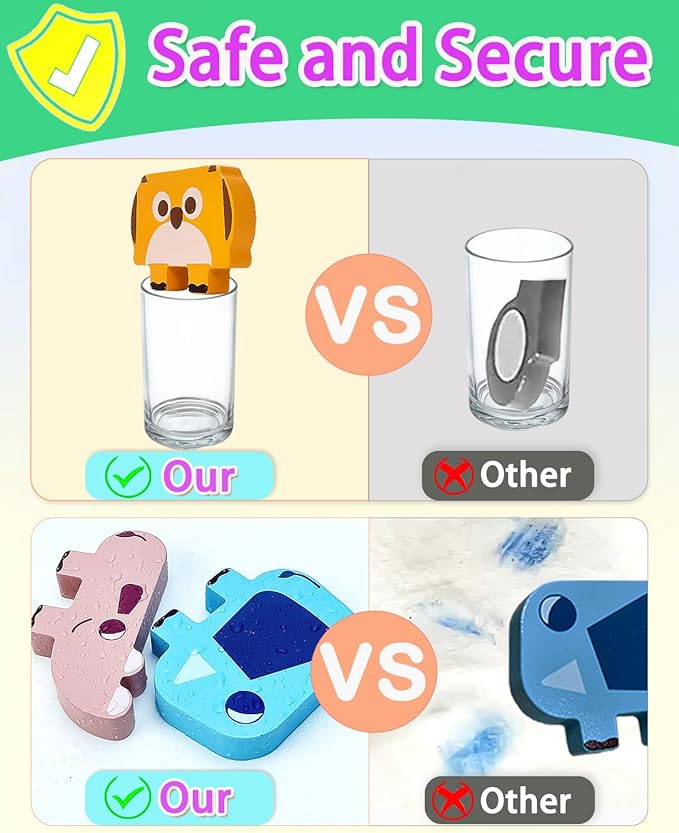 Toys for Toddlers 1-3, Montessori Toys for 1 2 3 4 Year Old Boys & Girls, Toy Age 2-4 0-2 Kids Baby, 1 2 3 Year Old Girls Boys Gifts, Wooden Animal Blocks Stacking Education Puzzles Toy