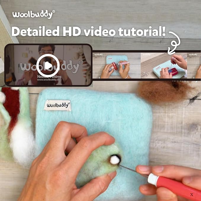 Woolbuddy Needle Felting Kit, Venus Flytrap Monster Felting Kit for Beginner Adults, Felting Supplies and Instructions Included, Unique Design by True Artisan