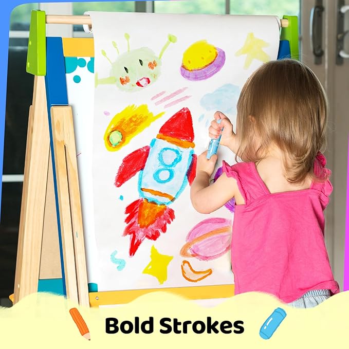Ohuhu 36-Color Washable Tempera Paint Sticks for Kids, Non-Toxic Quick-Drying Paint Set for Drawing, Graffiti & Crafting - Works on Paper, Glass, Wood, Ceramic, Canvas & Rock