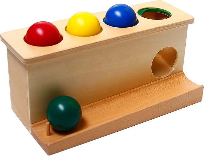Montessori Toddlers Wooden Push Ball Toys Baby Preschoolers Toys Push Toys