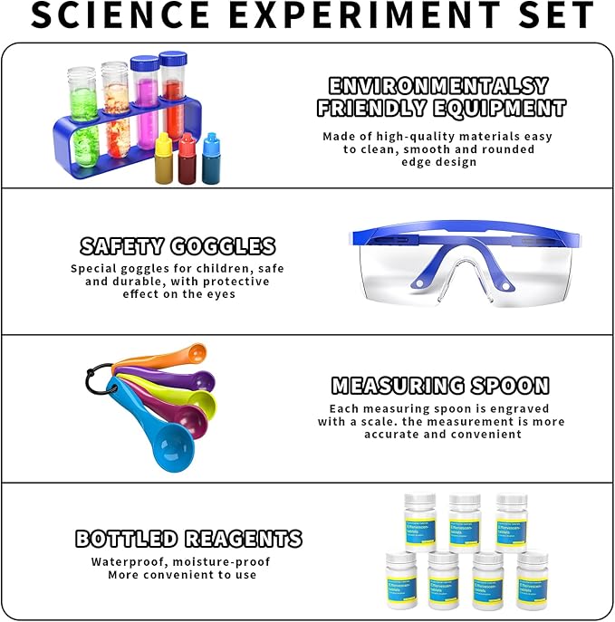 SNAEN 240+ Lab Experiments Science Kits, Chemistry Set, Crystal Growing, Erupting Volcano, STEM Activities Educational Toys Gifts for 6 7 8 9 10 11 Years Old Boys Girls Kids Toys