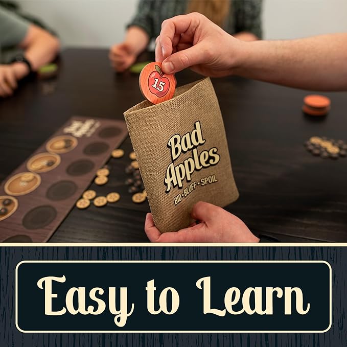 Bad Apples - Board Games - Family Games - Party Games - for Adults and Teens - Strategy - Bidding & Bluffing - Game Night