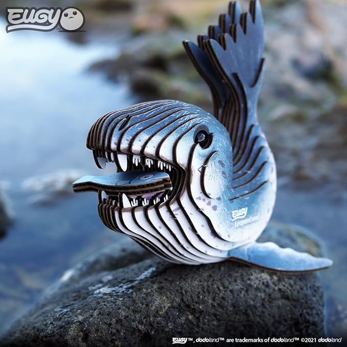 Eugy Leopard Seal 3D Puzzle, 22 Piece Eco-Friendly Educational Toy Puzzles for Boys, Girls & Kids Ages 6+