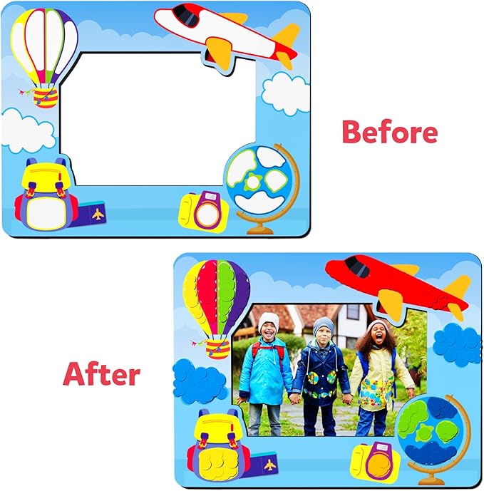 Skillmatics Dot It Sticker Art - Photo Frames, Mess-Free Fun for Kids, 500+ Stickers, Craft Kits, DIY Scrapbooking Activity, Travel Toys, Gifts for Boys & Girls Ages 3, 4, 5, 6, 7