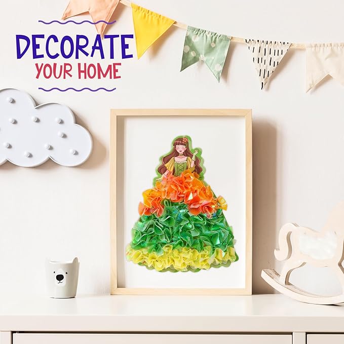 Poke Poke Art and Crafts kit for Kids, DIY 8 Magical Princesses & 6 Accessories, Pretty Princess Game Toys for Girl 6-8 8-12, Gifts for Boys & Girls Ages 6 7 8 9 10 11 12 Years Old