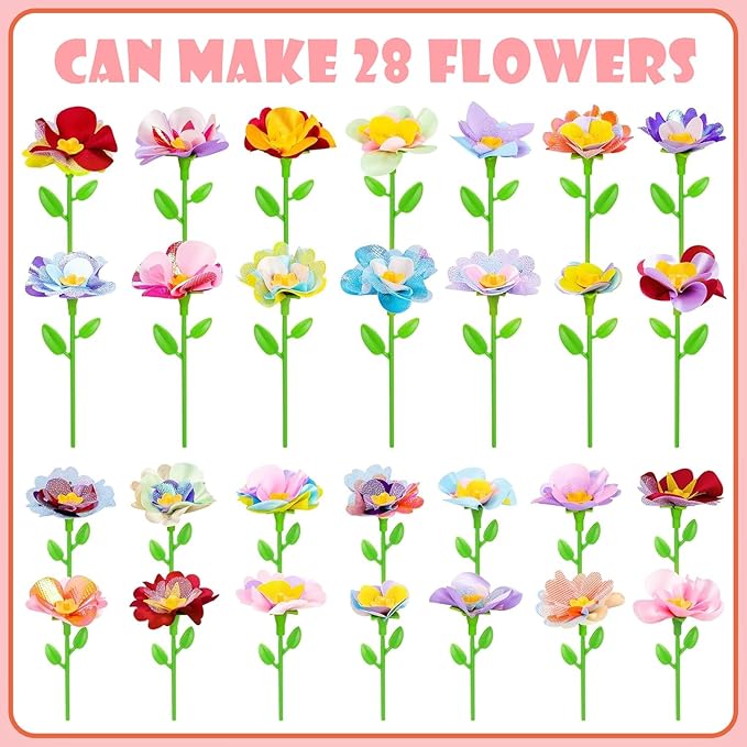 YUOIOYU Flower Bouquet Refill Pack – DIY Arts & Crafts Toy Accessories (Main Kit Not Included)