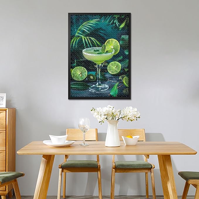 1000 Piece Puzzle for Adults Cocktail Puzzle 1000 Pieces Home Wall Decoration Challenging Puzzles Suitable for Game Nights Ideal for Drink Fans & Decoration Finished Size: 70x50cm