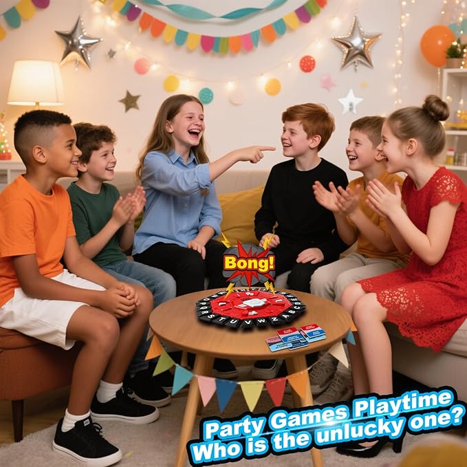 Word Game Family Board Games for Kids & Adults with 2 Modes,220 Topic Categories 24 Letters Pressing Games,Fun Fast-Paced Learning Game,35 Cards,LCD Display Timer,Christmas & Birthday Gifts,Red