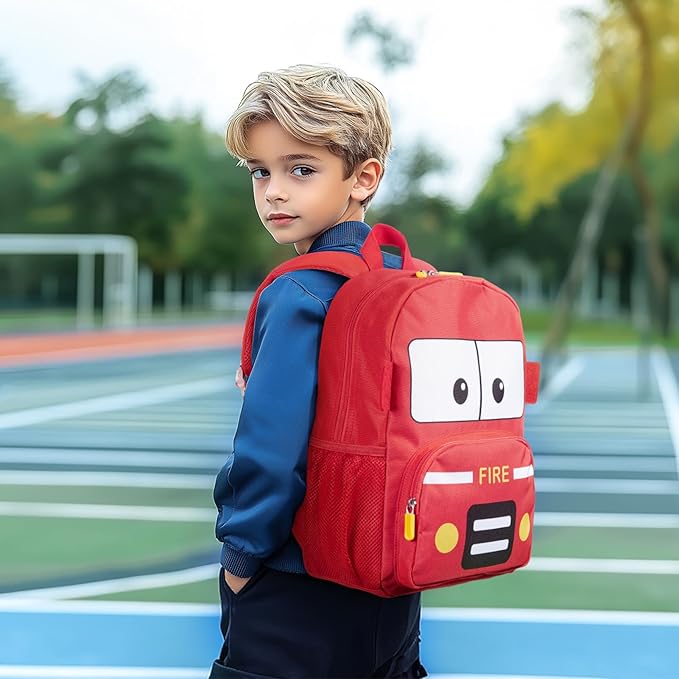 mommore Kids Backpack Cute 3D Large Toddler Backpack for Girls Boys Child Preschool Kindergarten Bookbag Age 3-6 Water-Resistant with Chest Buckle Fit for Folder, Car