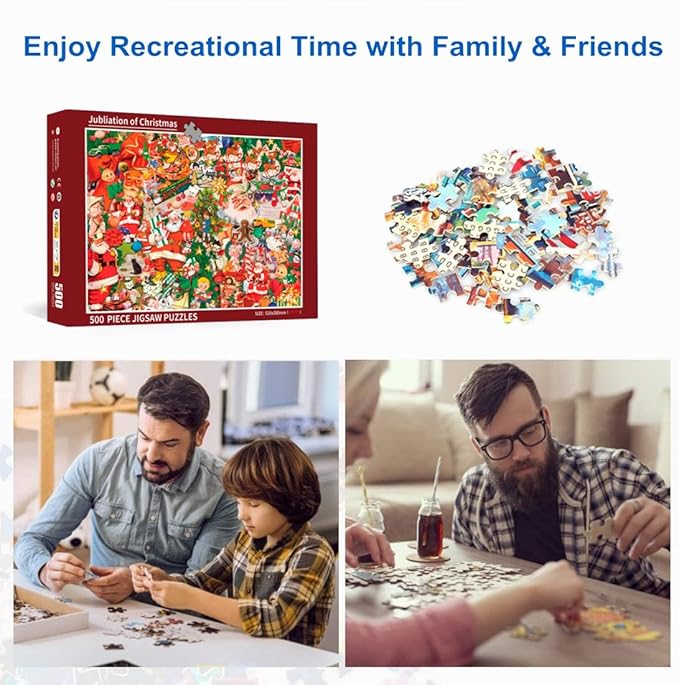 500 Piece Puzzles for Adults Jubilation of Christmas 20.5 x 15 Inch 500 Piece Jigsaw Puzzles for Adults Christmas Puzzles 500 Pieces for Adult