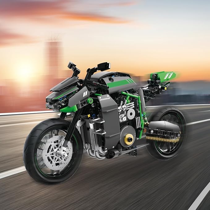 WINGIFT 1:8 Motorcycle Building Set,460 PCS Collectible Motorcycle Display Model Building Kit,Motorbike Toy Collection Brick Kit for Boys Girls,Christmas Birthday Gift for Adults Teens and Kids 8-14+