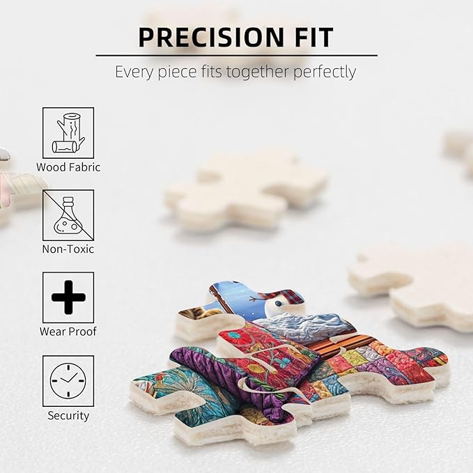 Winter Reading Nook 500 Piece Jigsaw Puzzle Winter Puzzles 500 Pieces Funny Cat Puzzle Puzzles for Indoor Cats for Adults Challenging Puzzle Perfect for Game Nights