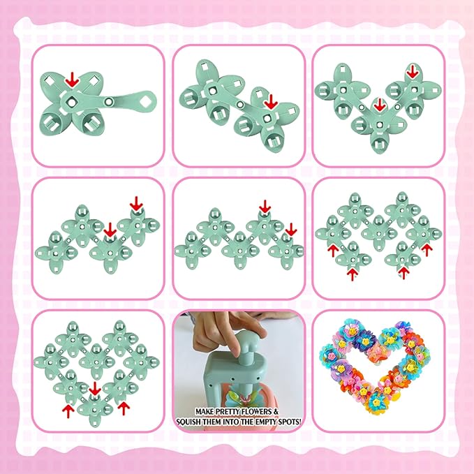 beefunni Flower Bouquet Craft Kits, DIY Arts and Crafts for Kids 4-6-8, Upgrade Wreaths & Colorful Flowers Toys for 4 5 6 7 8+Year Old Girl Birthday Gifts Ideas,Toddler Creative Educational Activities