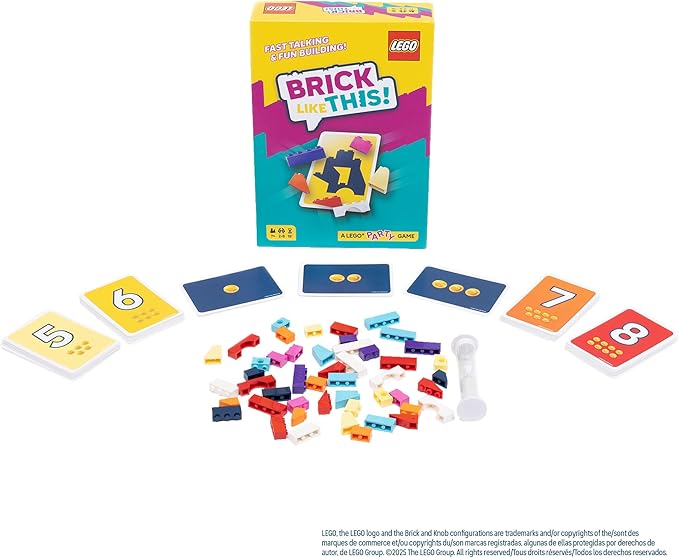 Brick Like This! The Official Lego Party Game - A Fast, Fun Building Game for Families, Kids, Teens & Adults, Ages 7+, 2-8 Players, 15 Minute Playtime