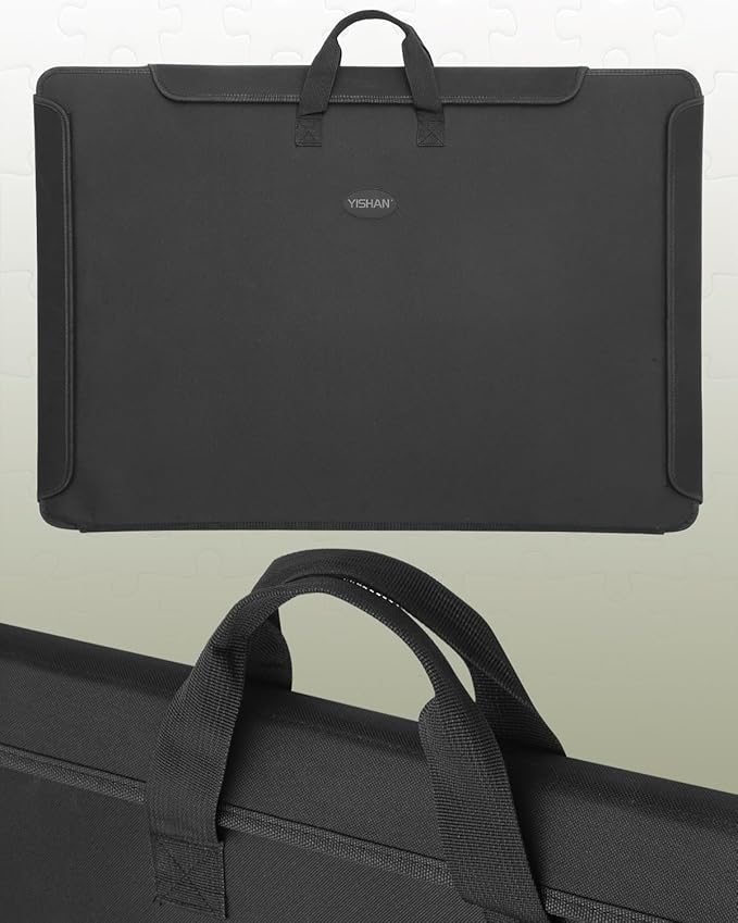 1000 Piece Portable Jigsaw Puzzle Board with Cover for Adults, Puzzle Case for Storage, 33.3'' x 23.6''Puzzle Mat with Sorting Trays, Non-Slip Surface