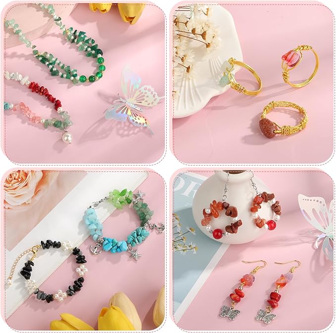 1669 Pcs Jewelry Making Supplies Kit for Adults Women, Earring Necklace Making Kit with Crystal Beads, Beading Wire, Pliers and Earring Making for Supplies for DIY Jewelry Making Crafts